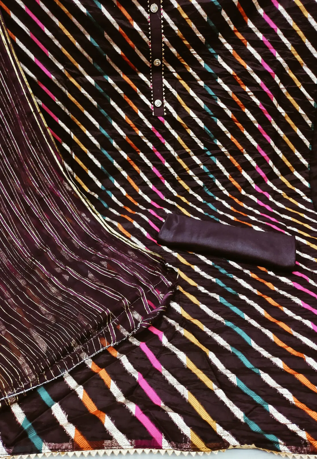 Organza Meenakari Jecquard Non Catalog Dress Material